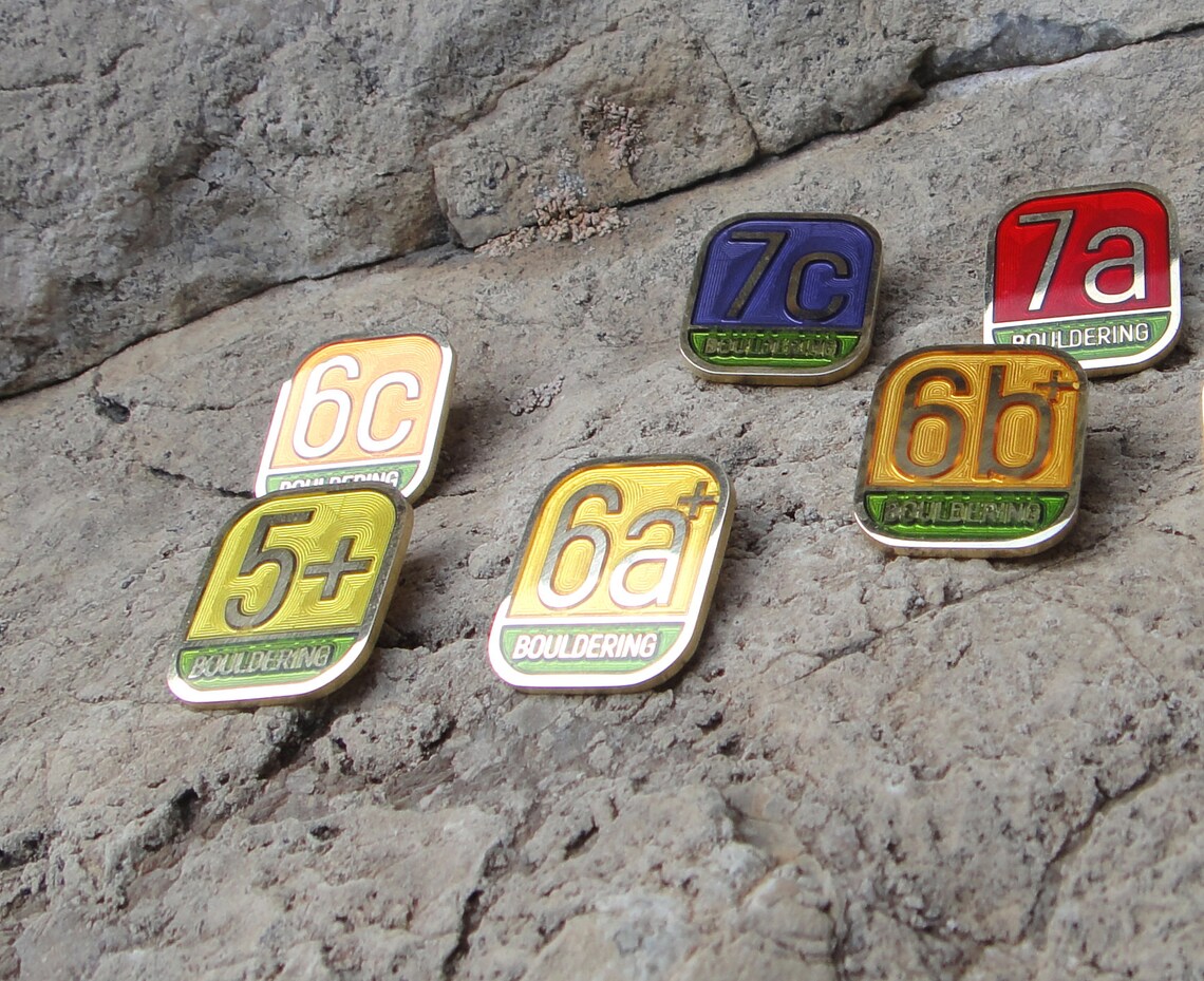 Bouldering pin 6A climbing French grades Bouldering Etsy