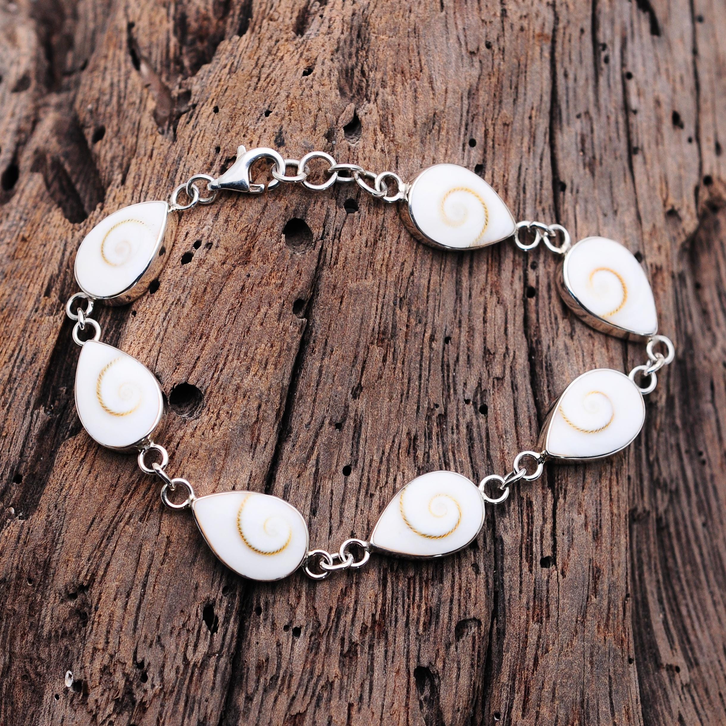 シヴァアイシェルブレスレット：925スターリングシルバーボヘミアン