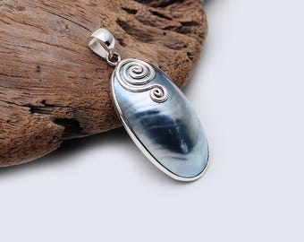 Handcrafted Nautilus Shell Pendant - Sterling Silver Jewelry with Ocean-Inspired Swirl Design - Unique Pendant