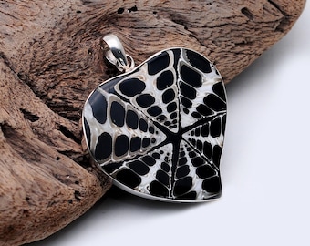 Shell Pendant with 925 Sterling Silver, Handmade Jewelry