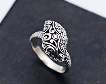 Handgemaakte bloemenring | 925 sterlingzilver | Balinees ontwerp | Uniek vrouwencadeau | Ambachtelijk vervaardigde sieraden