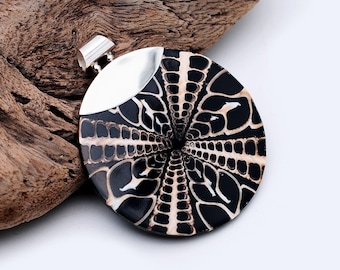 Silver Shell Pendant, Handmade Jewelry