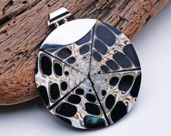 Sterlingzilveren schelphanger: boho-strandketting, handgemaakte oceaansieraden