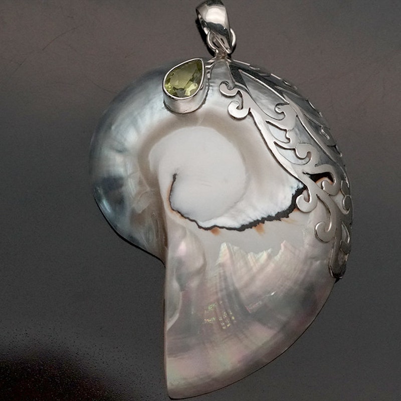 Shells Inlay Jewelry Bali Silver Shell Pendant - Etsy