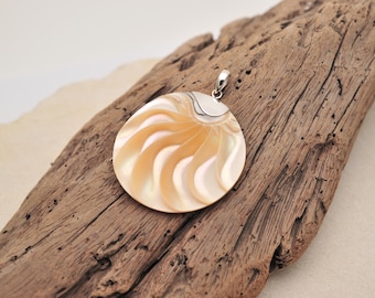 Handmade Sterling Silver Nautilus Shell Pendant Necklace: Ocean Jewelry