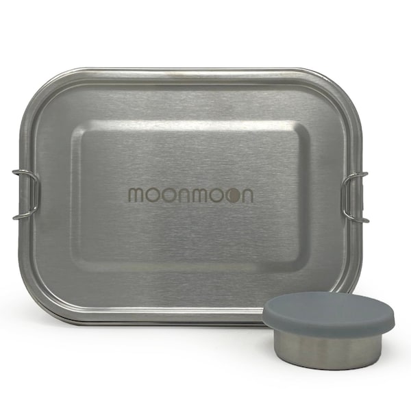 Stainless Steel Lunch Box & Small 45ml Mini Pot for Sauce or Dressing | Plastic Free and Reusable