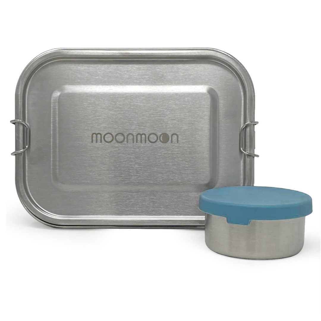 Stainless Steel Lunch Box & Small 150ml Snack Pot Reusable and Plastic