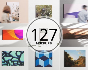 127 Painting Frame Mockup Bundle in Modern Interior, PSD JPG, Gallery Wall Mockup Bundle Instant Digital Download
