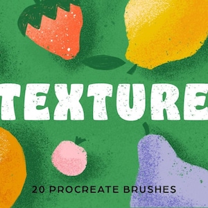 20 Texture Procreate Brushes, Instant Digital Download
