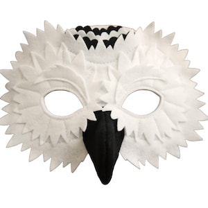 Schneeeule Kostüm Maske, Buch Day, weißer Vogel, Maskerade, Geschenk, Maskenball, Winterparty, Theater, Halloween