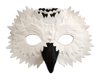 Máscara de disfraz de búho nival, Día del Libro, Pájaro blanco, Mascarada, regalo, Baile de máscaras, Fiesta de invierno, Teatro, Halloween