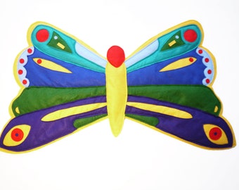 Book day Butterfly wings costume, quilted adjustable to allow room for growth. Adult and child size