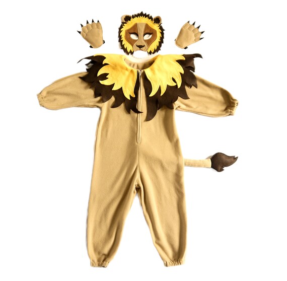 Lion Onesie Costume Full Body Child and Adult Sizes Book Day Play