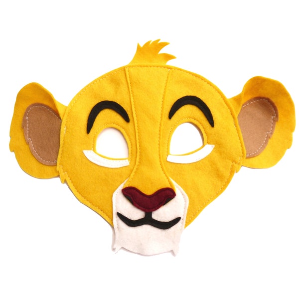 Lion cub costume mask, world book day costume, costume gift, Child / adult size, headdress, cartoon, King, Theatre production