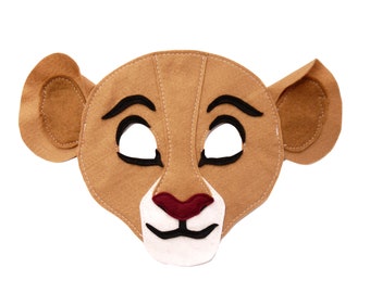 Lion cub costume mask gift book day child adult size, theatre, Halloween, family mask