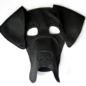 Black Great Dane dog costume mask, world book day costume, child and adult size, dog costume gift, party costume