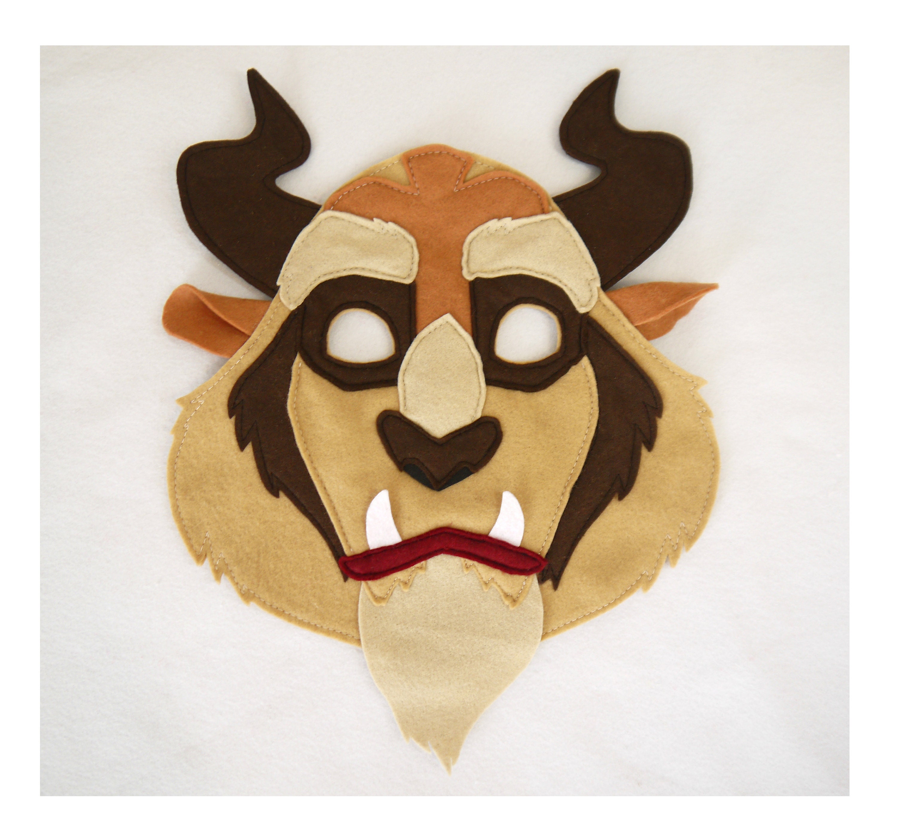 Beauty and the beast costume mask kids and adult size zoom Etsy