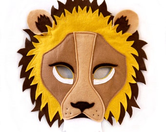 Lion book day costume mask, book day, kids and adult size, theatre, cosplay,  Masquerade