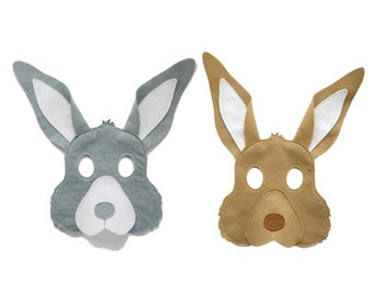 Rabbit costume mask Book day Bunny gift child and adult sizes animal