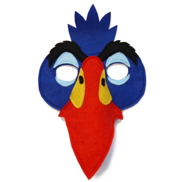 Bird costume mask, character gift kids and adult size Hornbill bird book day