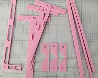Bookbinding 10 Piece Spacer Set, T spacers, L spacers, Corner Jigs, Full Bookbinding and Scrapbooking Spacer set, Fanfiction binding tools