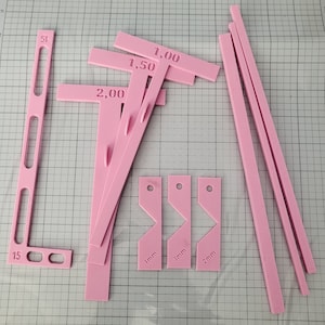 Buchbindearbeit 10-teiliges Spacer-Set, T-Spacer, L-Spacer, Corner Jigs, Vollständiges Buchbinde- und Scrapbooking-Spacer-Set, FanFiction-Bindungswerkzeuge