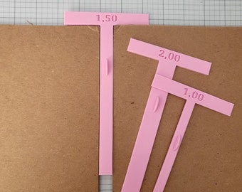 Bookbinding 3 Piece Spacer Set, T spacers, Bookbinding and Scrapbooking Spacer set, Fanfiction binding tools