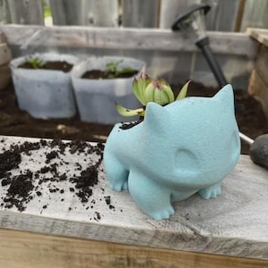 Small Marble Succulent Planter Cute Custom 3D Printed Indoor Home Decor
