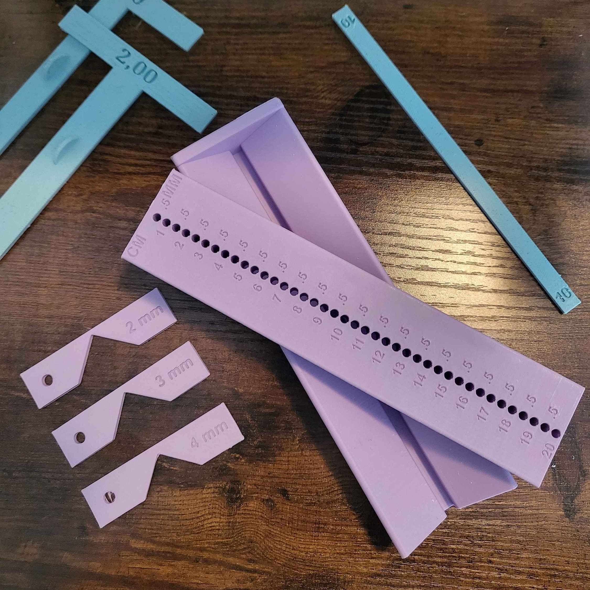 Bookbinding 11 Piece Spacer Set, T spacers, L spacers, Corner Jigs, Paper Cradle Bookbinding and Scrapbooking set, Fanfiction binding tools