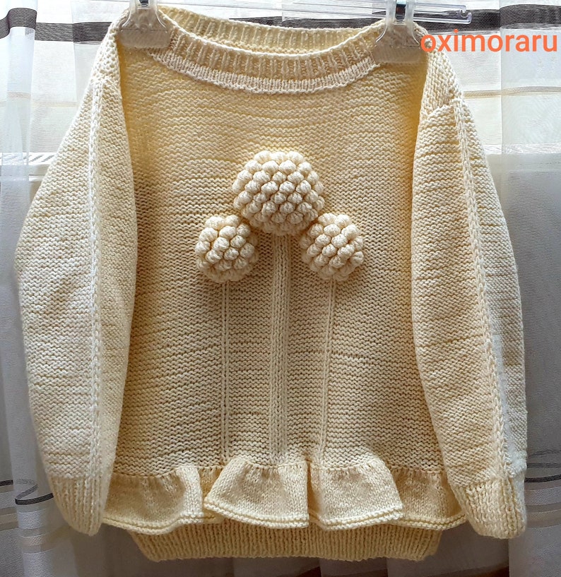 Baby knit sweater. Knitted tunic for children Etsy