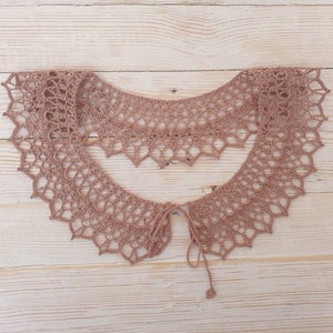 Vintage Spitzenkragen/Häkelkragen/Häkelkragen/Häkelkragen Beige/Retro Kragen/Viktorianischer Stil Kragen