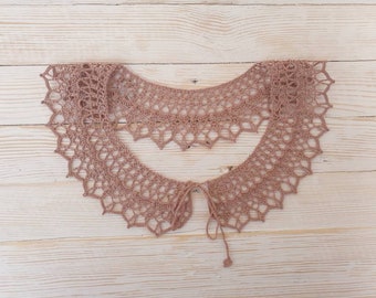 Vintage lace Collar/Lace Collar/Crochet Necklace/Crochet Collar Beige/ Retro Collar/Victorian Style Collar