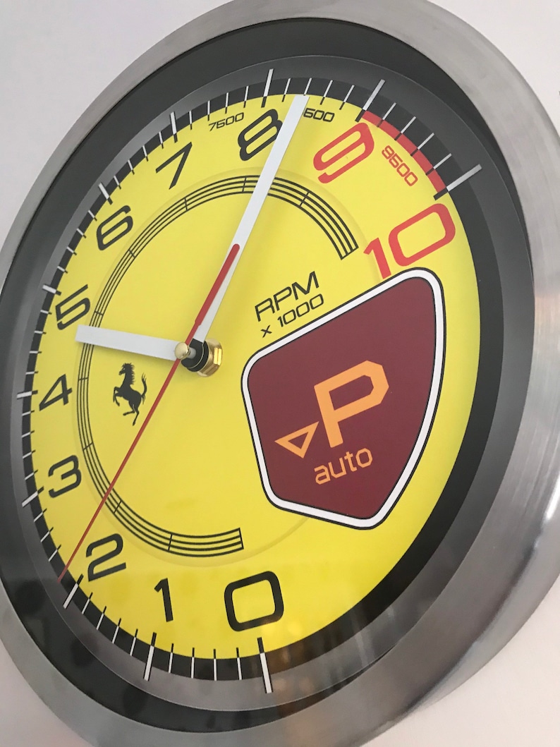 Ferrari F458 Speedometer Wall Clock Stainless Steel Dealership | Etsy
