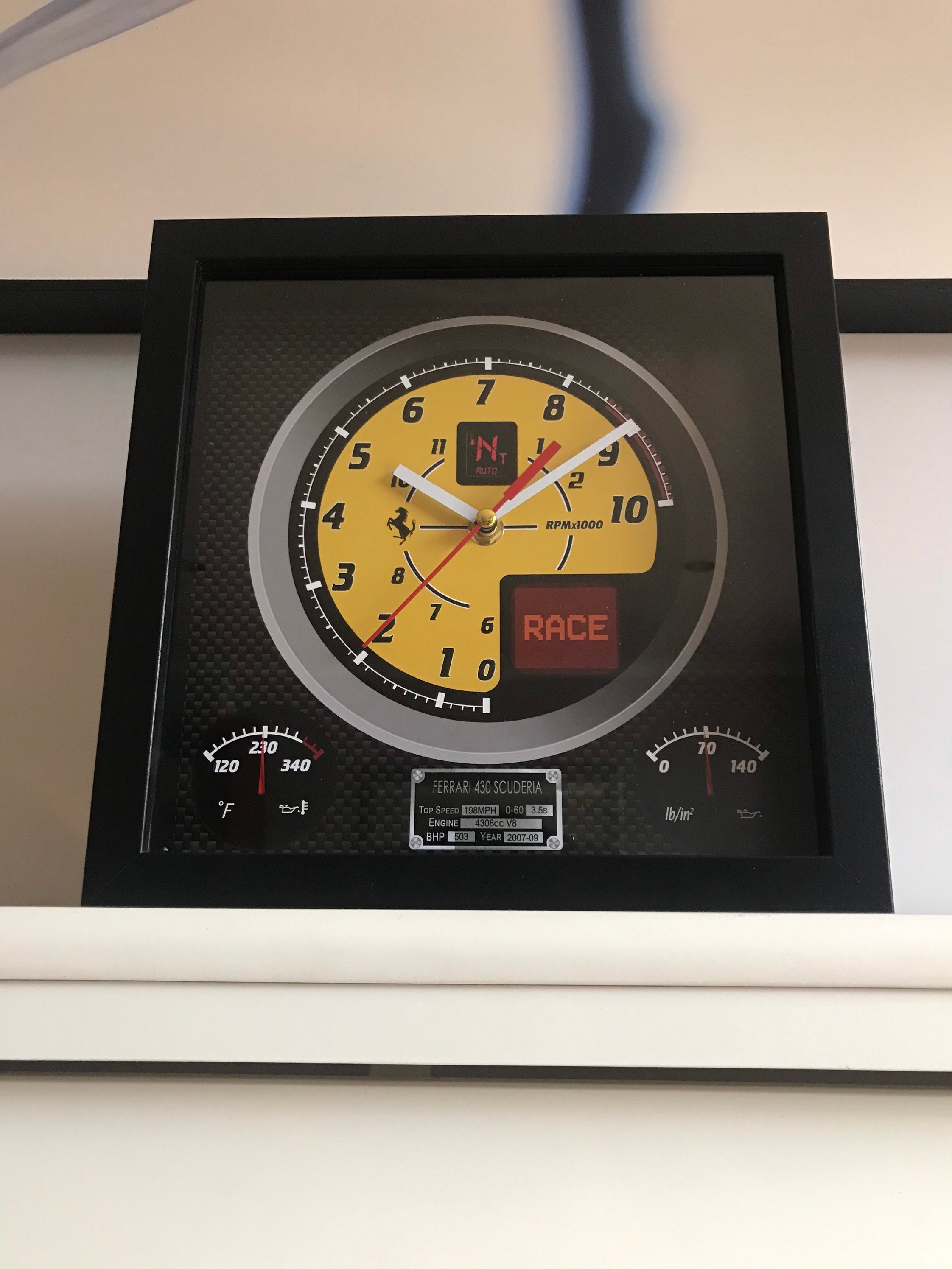 Ferrari F430 Scuderia Speedometer Wall Clock Desk Clock Rare Etsy