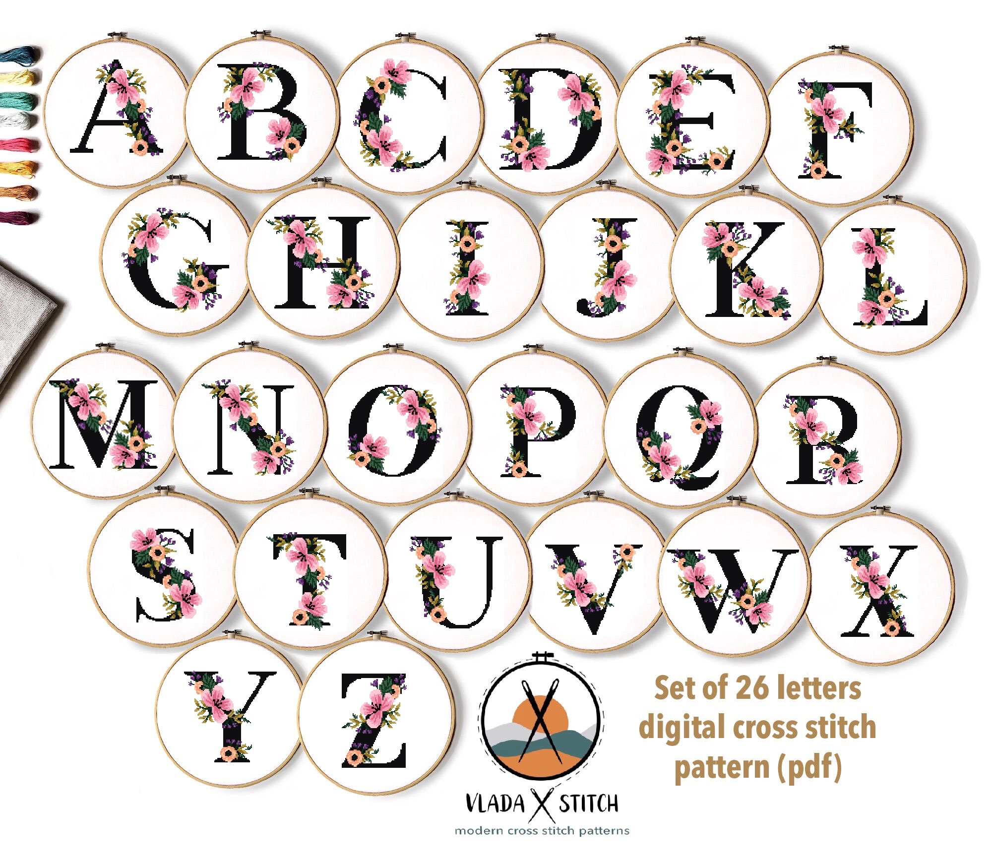 【希少！】Cross stitch letters BIBLE VALERIE LEJEUNE Cross Stitch Letters BIBLE Alphabet Design