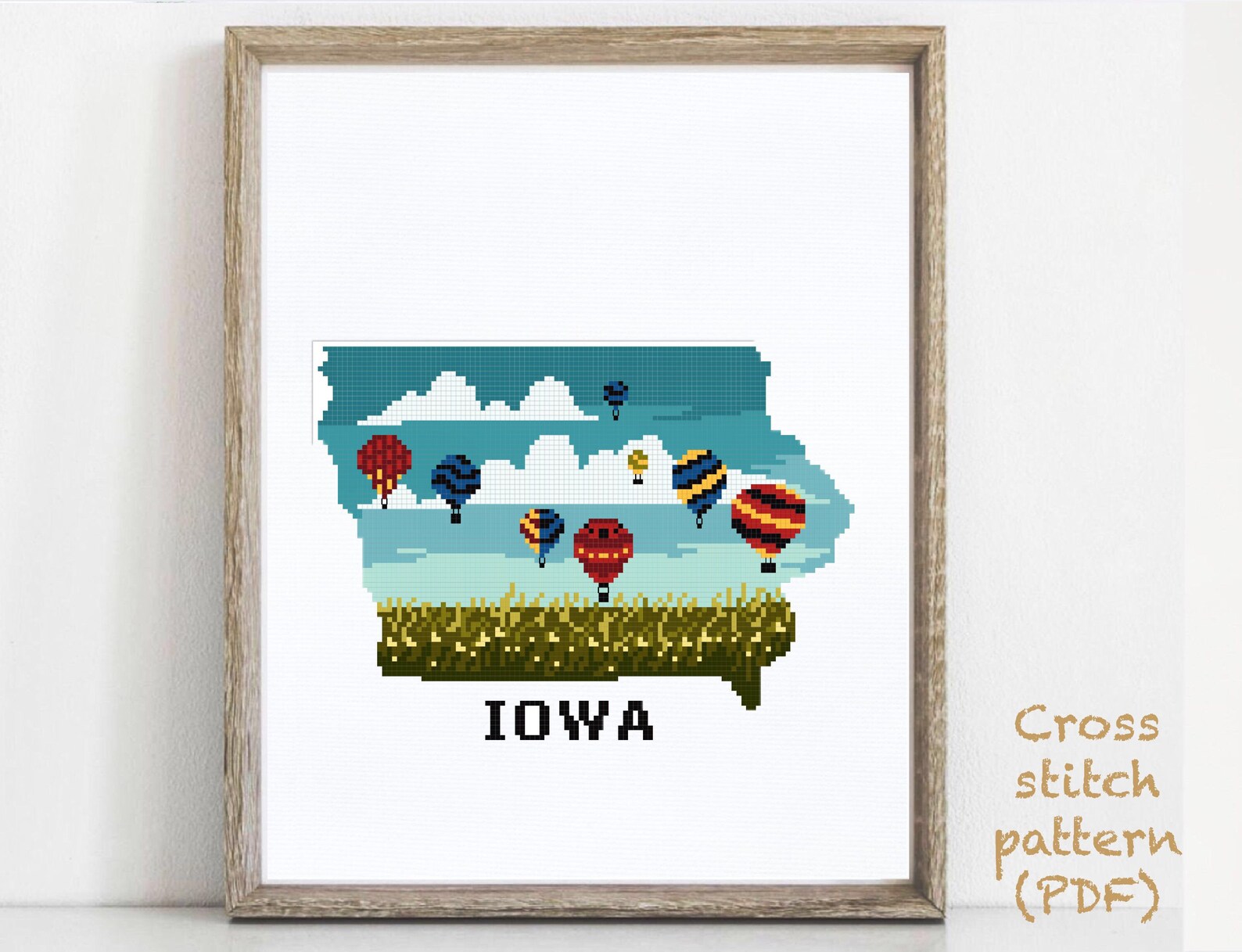 Iowa State Modern Cross Stitch Pattern Easy Counted Cross | Etsy