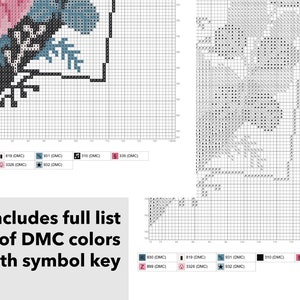 Birth announcement modern cross stitch pattern, baby, personalized, boy girl nursery decor, counted, chart, gift DIY, digital PDF image 7