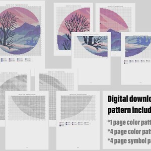 Butterfly and Flowers Cross Stitch Pattern, Modern Floral Embroidery Design (PDF Download) image 9
