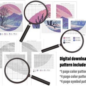 UK Map Cross Stitch Pattern, Stonehenge Landscape, Britain Silhouette (PDF Pattern) image 7