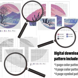 Stonehedge United Kingdom Cross Stitch Pattern, country, nature, easy counted chart, instant download PD image 5