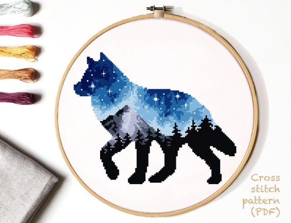 Little House in The Forest - Cross Stitch Kit with Hoop