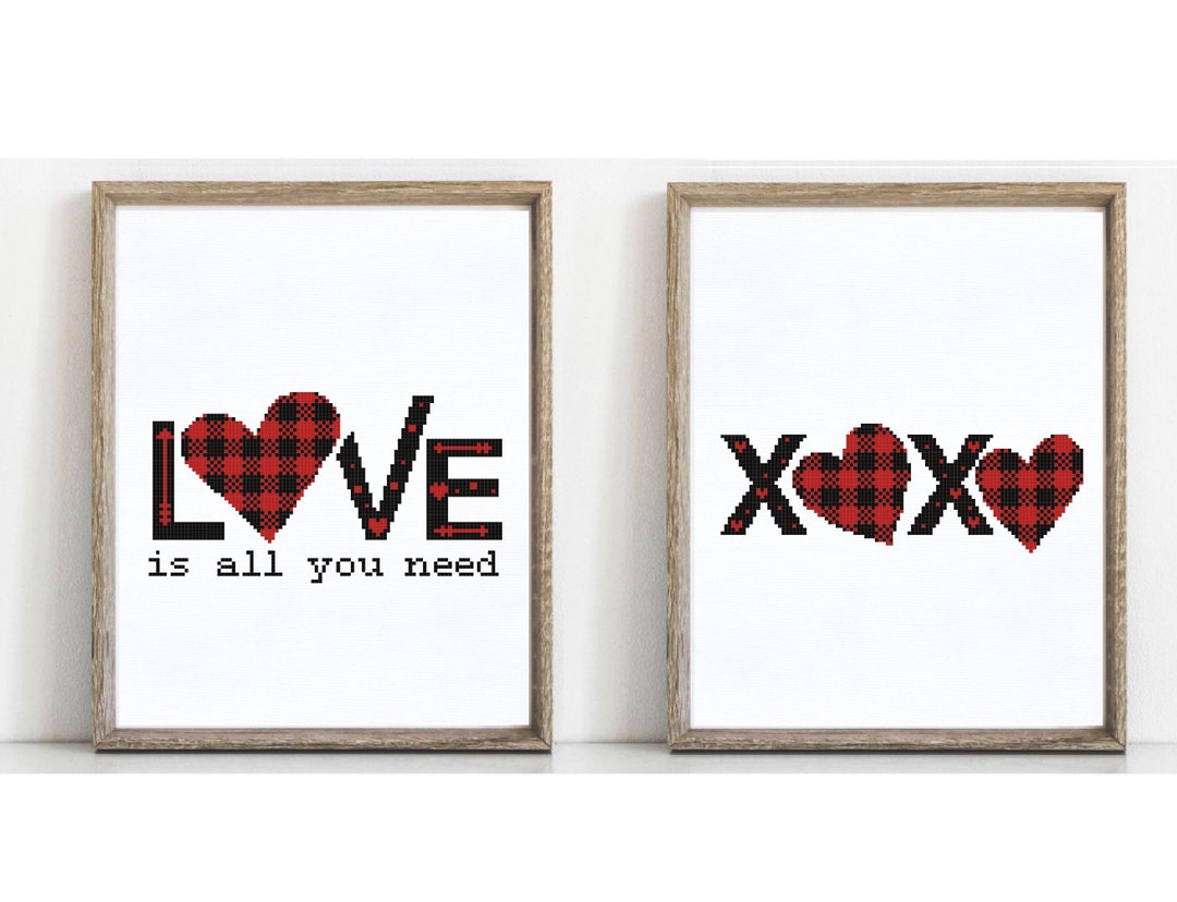 Society6 ケース Love is All We Need by Karma Cases Love is All You Need - Cross Stitch Pattern (digital Format