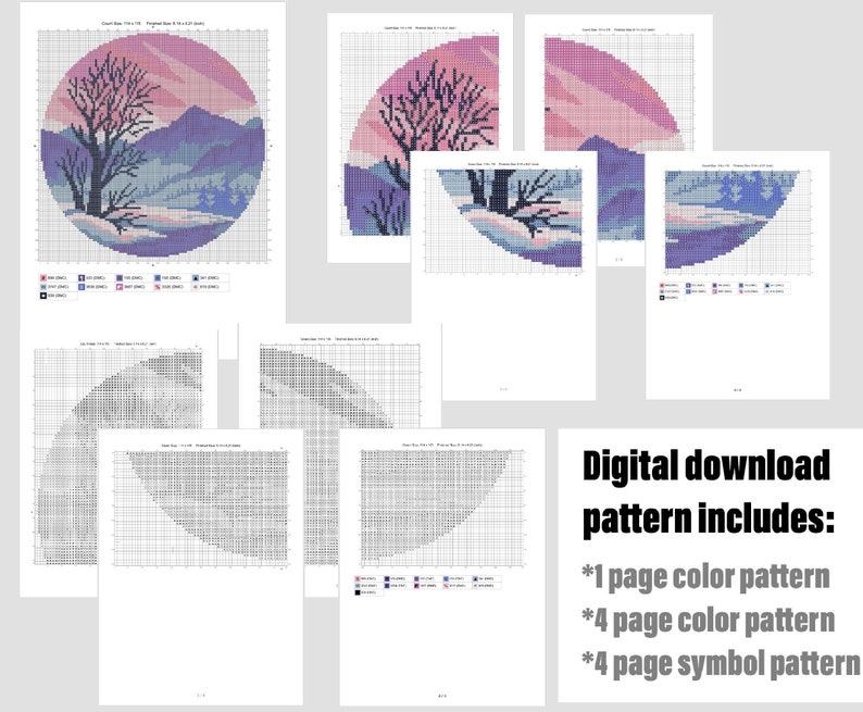 nature hoop embroidery Instant download PDF Maine state Home sweet home Modern Cross Stitch Pattern quote counted cross stitch chart