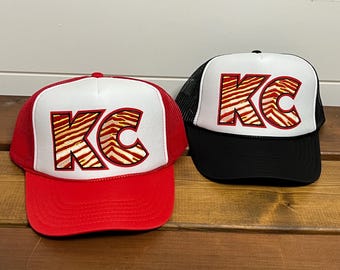 Cappello con toppa da football di Kansas City, cappello da camionista, cappello con toppa di Kansas City, cappello KC, cappello Chiefs