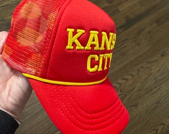 Kansas City Football Hat, Trucker Hat, Kansas City Hat