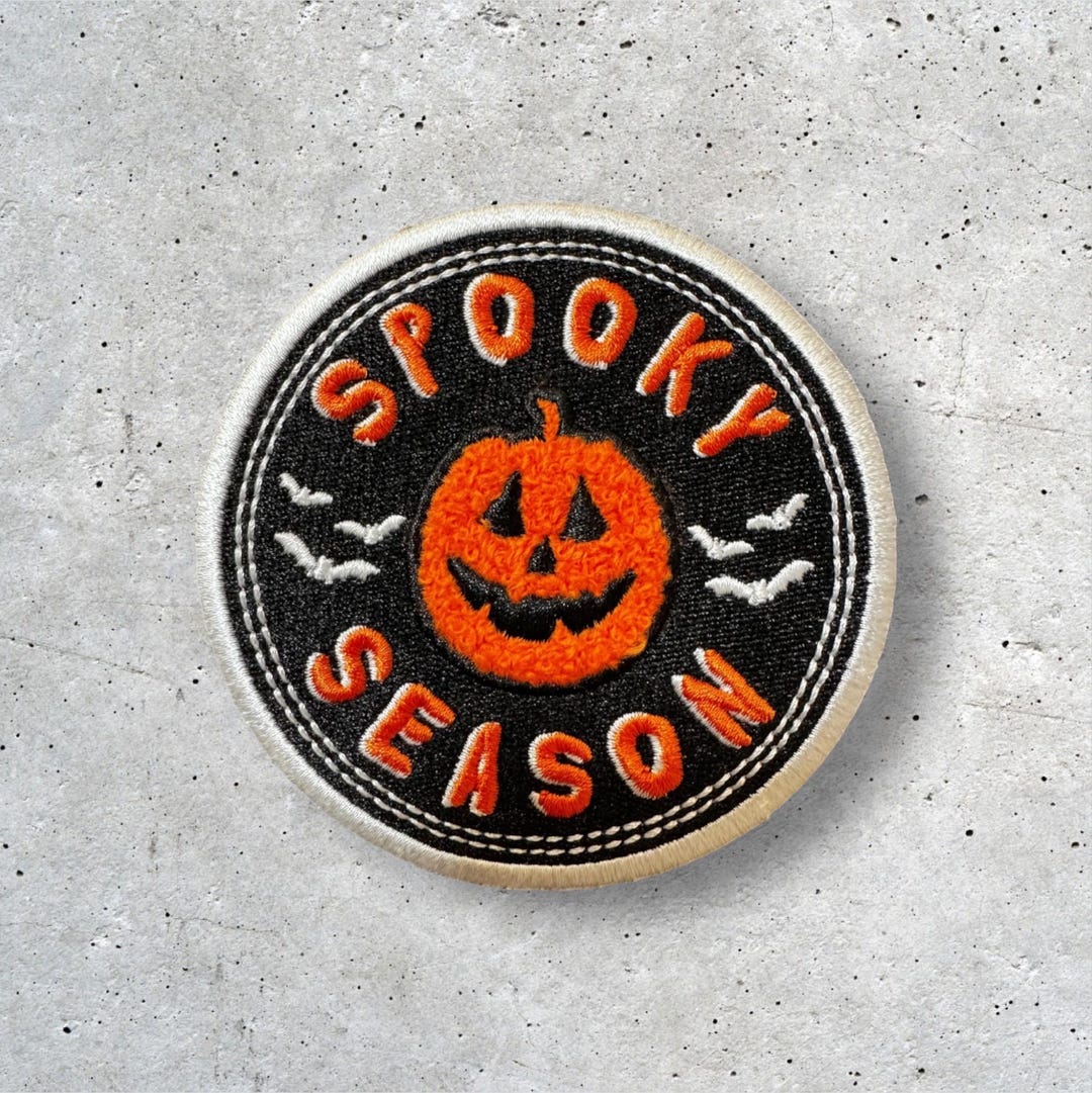 Halloween Patch, October Patch, Spooky Season Patch, Ghost Patch - Etsy