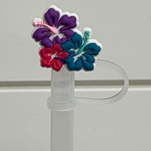 Tropical flower straw topper (10mm)