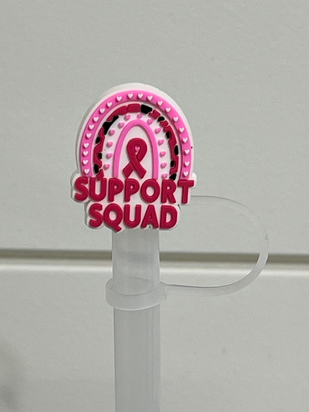 Breast Cancer Awareness Straw Topper (10mm) - Etsy