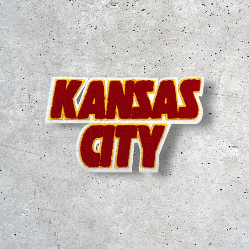 Large Kansas City Patch, KC Patch, Hat Patch, Jacket Patch, Iron On Patch image 1