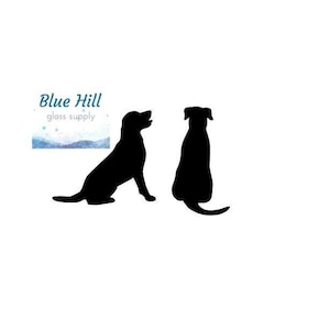 Labrador Retriever Dog Fusible Glass Precut - 96 COE - 90 COE - fused glass - Stained Glass - Mosaic Art - Glass Art Supplies - Lab Precut